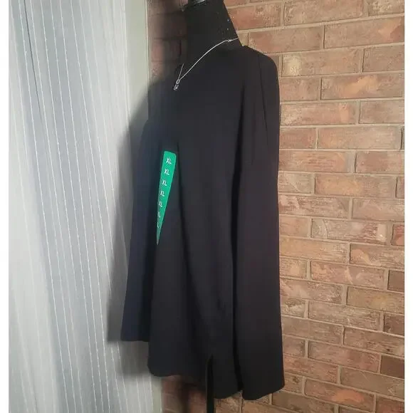 Banana Republic NWT Women's Black Long Sleeve Knit Relaxed Tunic Top - Size XL - Picture 4 of 9